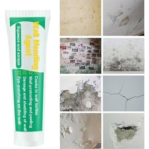 100g Wall Mending Agent Wall Repair Cream Latex Paint Waterproof Gypsum Wall Paint Valid Mouldproof Wall Crack Nail Repair 3