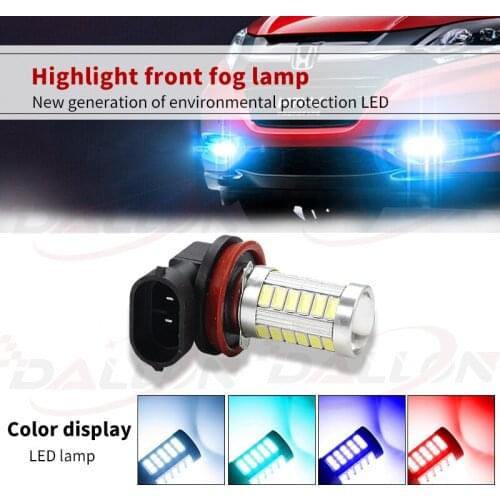 2pcs H8 H11 LED Bulbs HB4 9006 HB3 9005 H16 H9 Fog Lights Driving 5630 33SMD Tail Lamp Car Light parking 12V Auto 6000K white