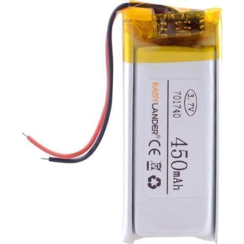 3.7V 450mAH 701740 Polymer lithium ion / Li-ion Rechargeable battery for DVR,GPS,mp3,mp4