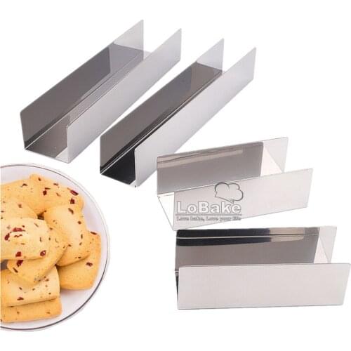 4 sizes U style 11.8cm 23.8cm stainless steel cranberry cookie mold bread mold metal cake shaper mould loaf pan DIY bakery tools