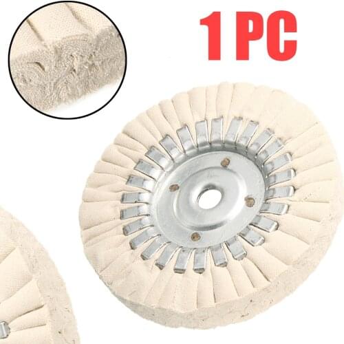 6 Inch 25mm Hole Cotton Lint Cloth Buffing Grinding Wheel Arbor Polisher Disc Pad Polishing Wheel