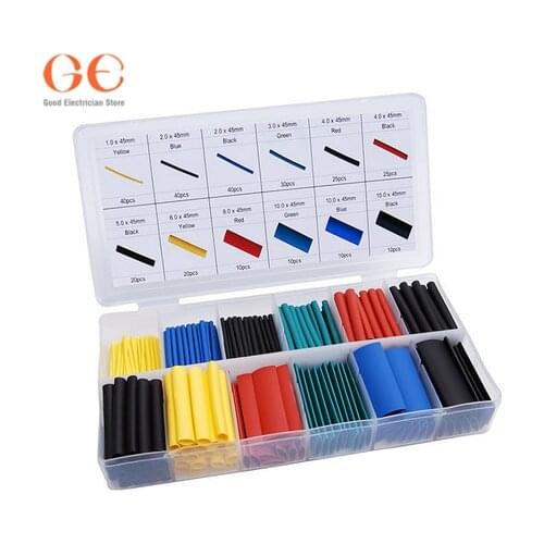 750/530/280 pcs Set Heat Shrink Tube Assorted Insulation Shrinkable Tube 2:1 Wire Cable Sleeve Kit can Dropship