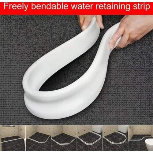 Shower Barrier Bathroom And Kitchen Water Stopper Collapsible Threshold Water Dam Shower Barrier and Retention System Bathroom
