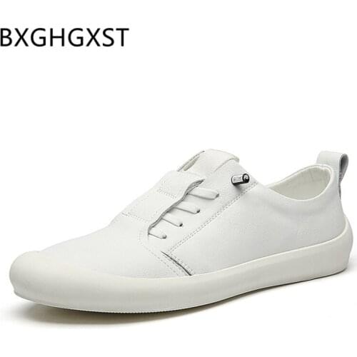White loafers mens shoes genuine leather sport shoes men high quality fashion sneakers mens shoes casual luxury designer brand