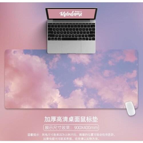 Large Writing Desk Mats Laptop Mouse Mat Kawaii Mouse Pad Cute Mouse Pad Gaming Deskpad 80x30 90x40 for Office Home Gamer