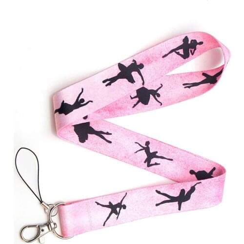 CA182 Ballet Neck Strap Lanyards for Key ID Card Gym Cell Phone Straps USB Badge Holder DIY Hanging Rope Lariat Lanyard