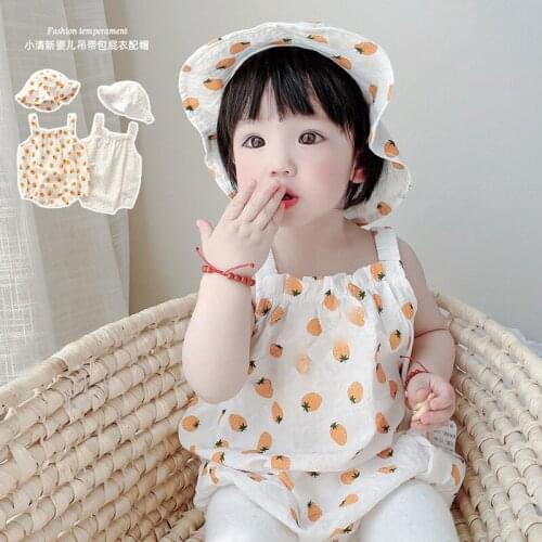 Kids Clothing Summer New Infants Rompers Toddler Girls Cute Strawberry Dots Print Bodysuits Baby Cotton One-Pieces Girls Clothes