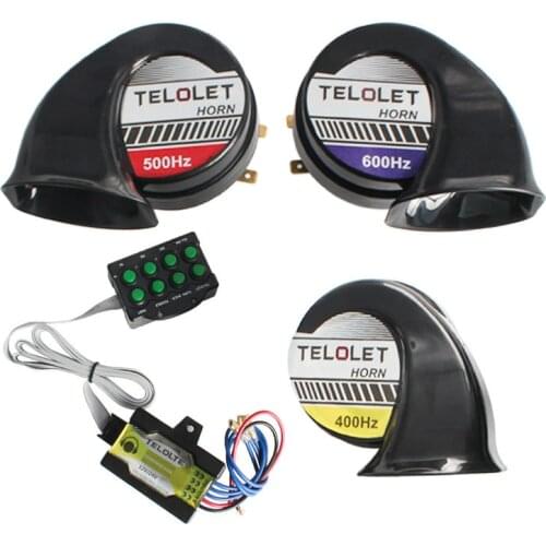 8-tone self-control electric horn snail car electronic sound signal air horn alarm car snail horn 400Hz 500Hz 600Hz 12V 135db