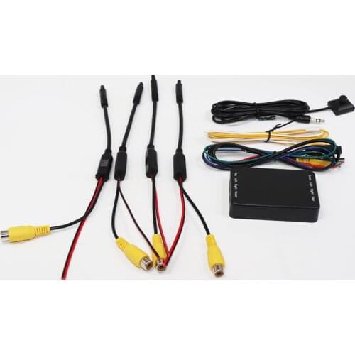 For 4 camera system Backup camera+Front camera+Left Side view+Right side view All round view car camera control box