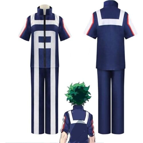 Anime My Hero Academia Cosplay Costume Gymnastics Clothing Boku No Hero Academia School Uniform Gym Training Suit Sportswear