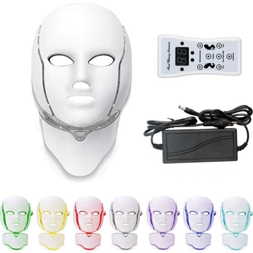 Beauty Photon LED Facial Mask Therapy 7 Colors led Skin Rejuvenation Anti Wrinkle Acne Mask Face Neck Beauty Spa