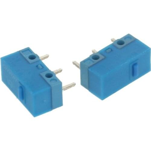 2Pcs Original HUANO Blue Dot Blue Shell 0.74N Mouse Micro Switch Gold Alloy Contacts 50 Millions Lifetime