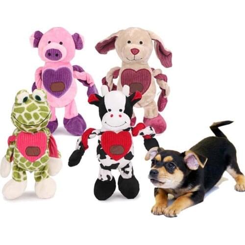 Cute Soft Animal Plush Dog Toy training Toy For large Dog Puppy Cat Funny Bite Resistant Chew Squeak interactive Pet Supplies