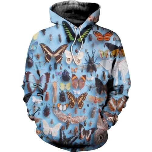 PLstar Cosmos Fashion Men 3D hoodies 3D Printed insect butterflies Hoodie Unisex Streetwear Casual hoody Tracksuits HD-597