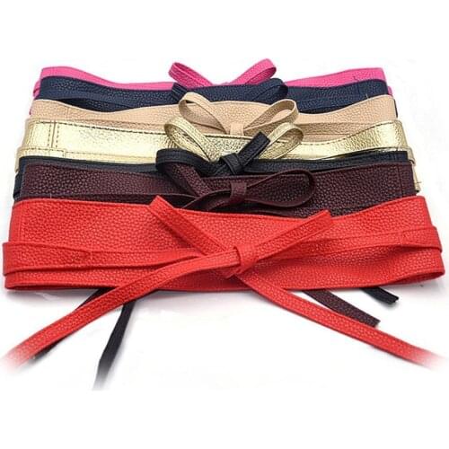 Fashion Waist Belts Women Lady Color Stretch Elastic Wide Belt All-match Windbreaker Dress Adornment For Women Waistband