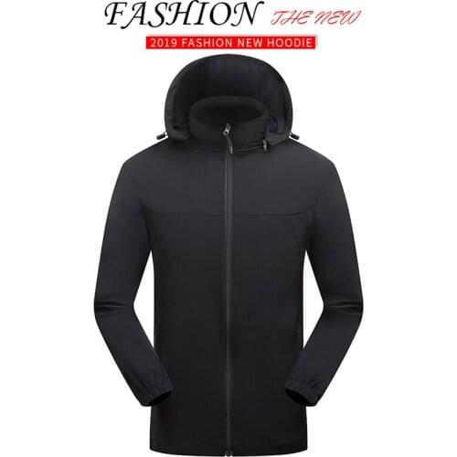 Mens Coat 2019 New Spring and Autumn and Winter Hooded Casual Four-sided Play Sports Equipment Autumn and Winter Jacket M-5XL