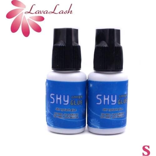 2 Bottles SKY Glue Eyelash Extensions Original Black Cap Beauty Shop Makeups Tools Korea Lasting Wholesale 5ml Low Stimulation