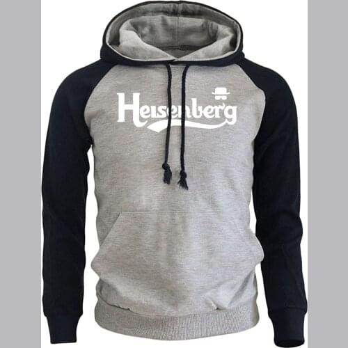 Letter Print Heisenberg Casual Mens Sportswear 2018 New Arrival Sweatshirt Autumn Winter Fleece Raglan Hoody Fit Kpop Clothing
