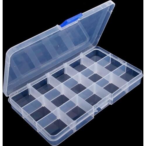 Fishing Lures Hook Bait Plastic Storage Box Adjustable Case Tackle Accessory
