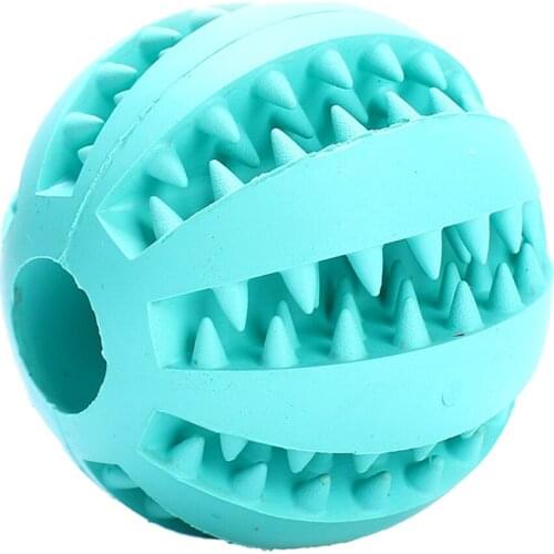 Puppy Pet Dog Toy Training Rubber Ball Chew Treat Dispensing Holder