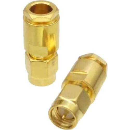 SMA male Plug clamp RG58 RG142 LMR195 RG400 Cable RF connector