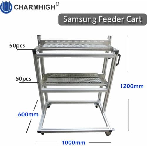 SMT Feeder Storage Cart for Samsung SM Feeder, Aluminum Alloy Feeder Cart Trolley