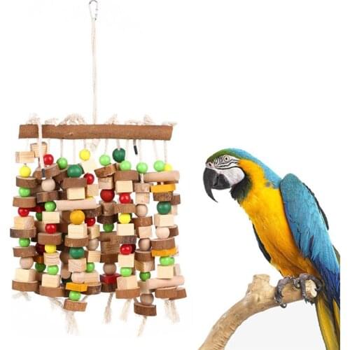 Bird Chewing Toy Large Medium Parrot Cage Bite Toys African Grey Macaws Cockatoos Eclectus