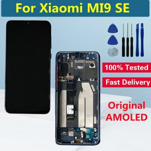5.97" Original For Xiaomi Mi 9 SE MI9SE LCD Display Touch Digitizer For Xiaomi Mi 9SE Mi9 SE LCD Screen Replacement With Frame