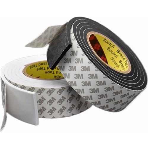 1pcs(5M) Strong Eva Sponge adhesive tape Black white double sided Foam Tape For Automotive Exterior Trim Parts Home Hardware