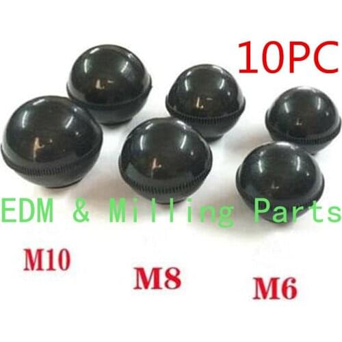 10PC Bridgeport Plastic Ball Knobs Machine Handles M10 M8 M6 For CNC EDM Spark Milling Machine Drilling Grinder Lathe Service