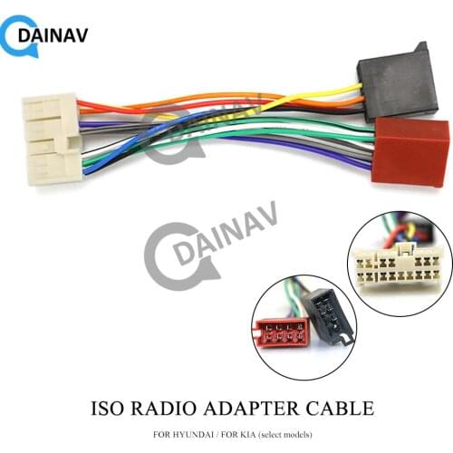 12-113 ISO Radio Adapter for HYUNDAI for KIA (select models) Wiring Harness Connector Lead Loom Cable Plug