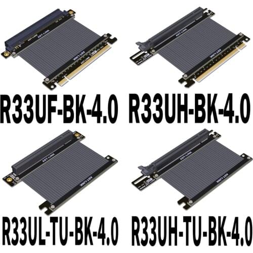 2021 ADT Full Speed PCI E 4.0 X16 Riser Cable RTX3090 Graphics Video Card Extension Cable ATX ROG Case Gen4.0 GPU Riser Extender