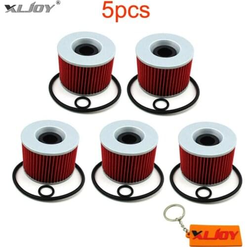 5x Oil Filter For CB650LC KAWASAKI ZZR1200 ZRX1200 ZG1000 ZG1200 GPZ900R YAMAHA XJR1300 XJR1200 FZ750 FJ1200 FZR750R FZ750