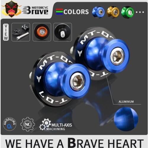 6MM For Yamaha MT-07 MT 07 MT07 CNC Motorcycle Motorbike Swingarm Sliders Spools Stand Paddock Screws Swing Arm Protector