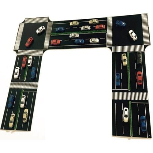 N Scale 1/100 1/150 Architecture Model Building Street Plastic Road