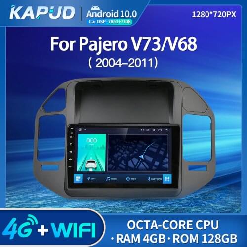 Kapud Android 10.0 Car Multimedia Video Player 9" Navigation For Mitsubishi Pajero V73 V78 2004-2011 Radio Stereo BT GPS Wifi