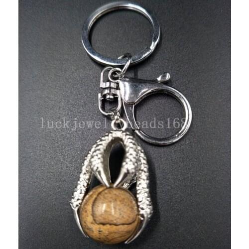 Free Shipping Women Fashion Jewelry Jaspe Key Chain Hang bag Pendant C4998