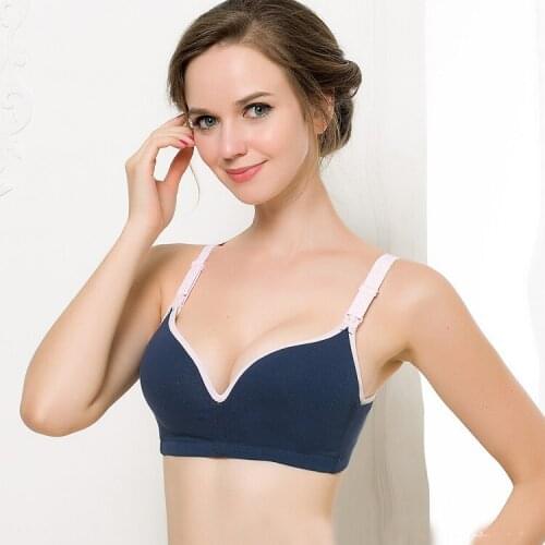 Sexy Cotton Maternity Nursing Bra Push Up Breast Feeding Bra For Pregnant Women Pregnancy Intimate Lactation Lingerie Underwear