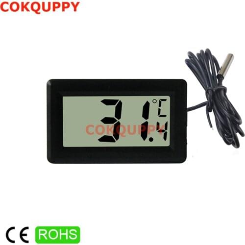 C LCD Digital Thermometer Electronic High Temperature -50～120℃ Meter Tester Home Indoor Weather Station 12H 24H Clock