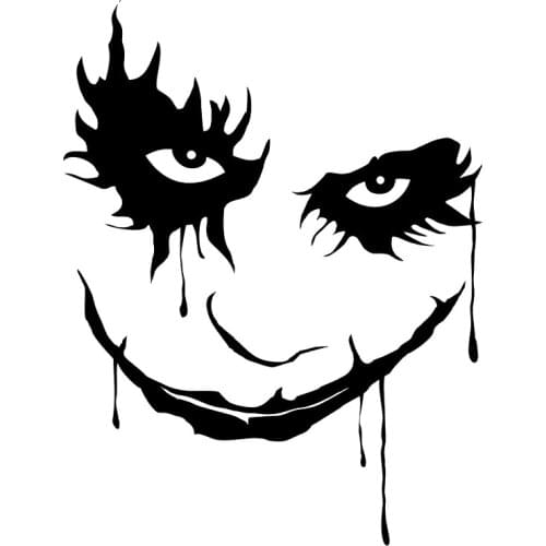 S51498# Various Sizes/Colors Car Stickers Vinyl Decal Clown Motorcycle Decorative Accessories Creative Laptop Helmet