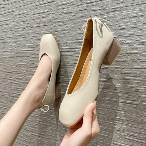 Elegant Bow-knot grandma shoes women flats soft pu leather moccasins sneakers square toe wood heels loafers woman big size 40-43