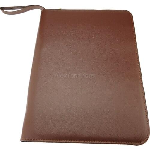 Elegant Fountain Pen & Rollerball Pen Bag Pencil Case Available For 48 Pens Brown Leather Pen Holder & Pouch Supplies