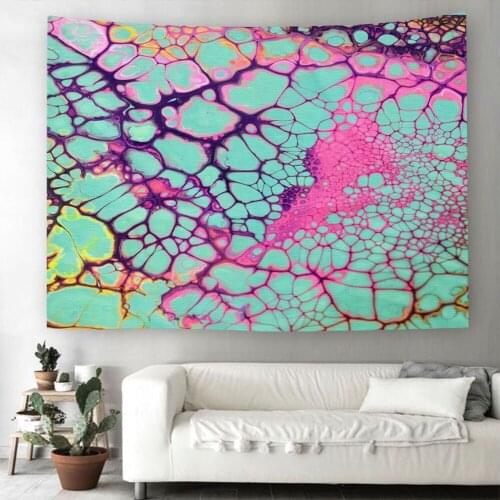 Cell Print Bedroom Decor Tapestry Large Wall Hanging Large Beach Mat Cover Picnic Blanket for Teens Boy Custom Tablecloth