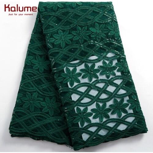 Kalume African Lace Fabric 2021 Wedding High Quality Nigerian French Lace Fabric Newly Designed Tissue For Women Dress F2434
