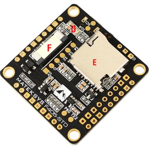 Matek F405-STD BetaFlight STM32F405 Flight Controller Built-in OSD Inverter for RC Multirotor FPV Racing Drone