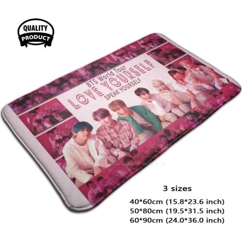 World Tour Soft House Family Anti-Slip Mat Rug Carpet Love Yourself Speak Yourself Persona Ly World Tour Answer Tear Her Kim
