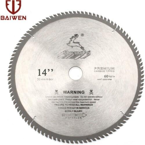 14" Premium Carbide Tipped Circular Saw Blade For Wood/Aluminum Cutting 60 80 100 120 Teeth