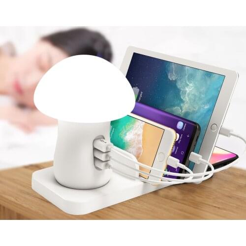Show wish Table Lamp Touch Sensor Bedside Lamps Wireless charger USB charger station home charger for phone