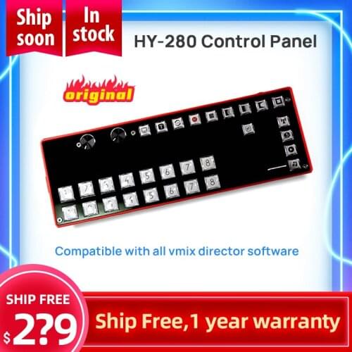 HY-280 Control Panel of Vmix Switcher Video Recording Equipment Video Switcher for New Media Live Youtube Ins TV Broadcasts