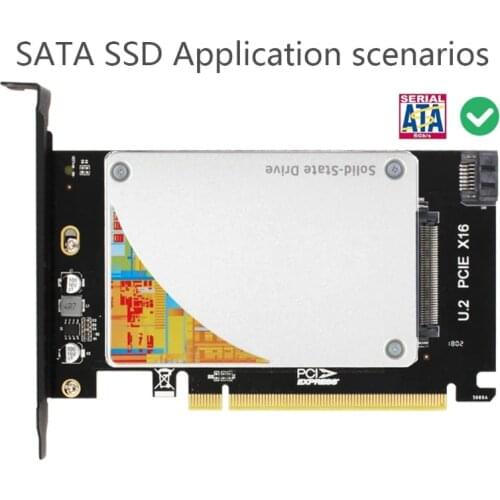 Full Speed NGFF NVMe SSD PCIE PCI-Express 3.0 X16 to U.2 Adapter Converter Card Module New